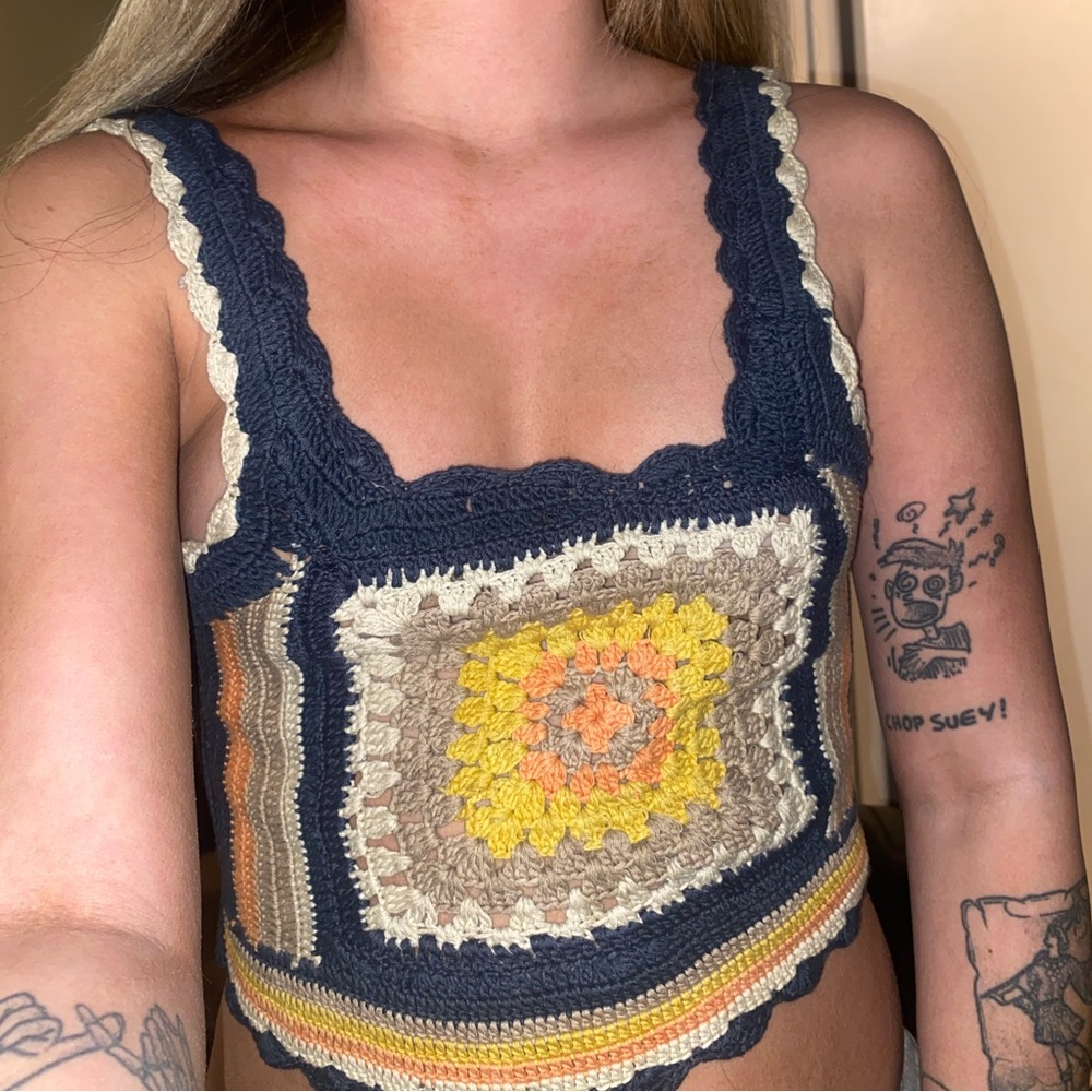 Tularosa Liv x Revolve Festival Beach crochet crop top